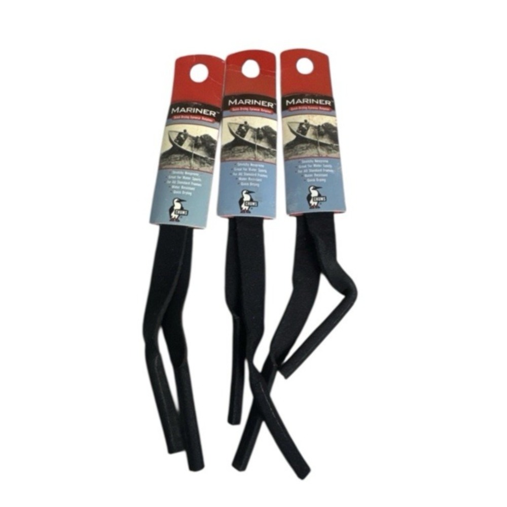 Chums Mariner Eyewear Retainers Neoprene Pack of 3 Black 0810 New USA‎